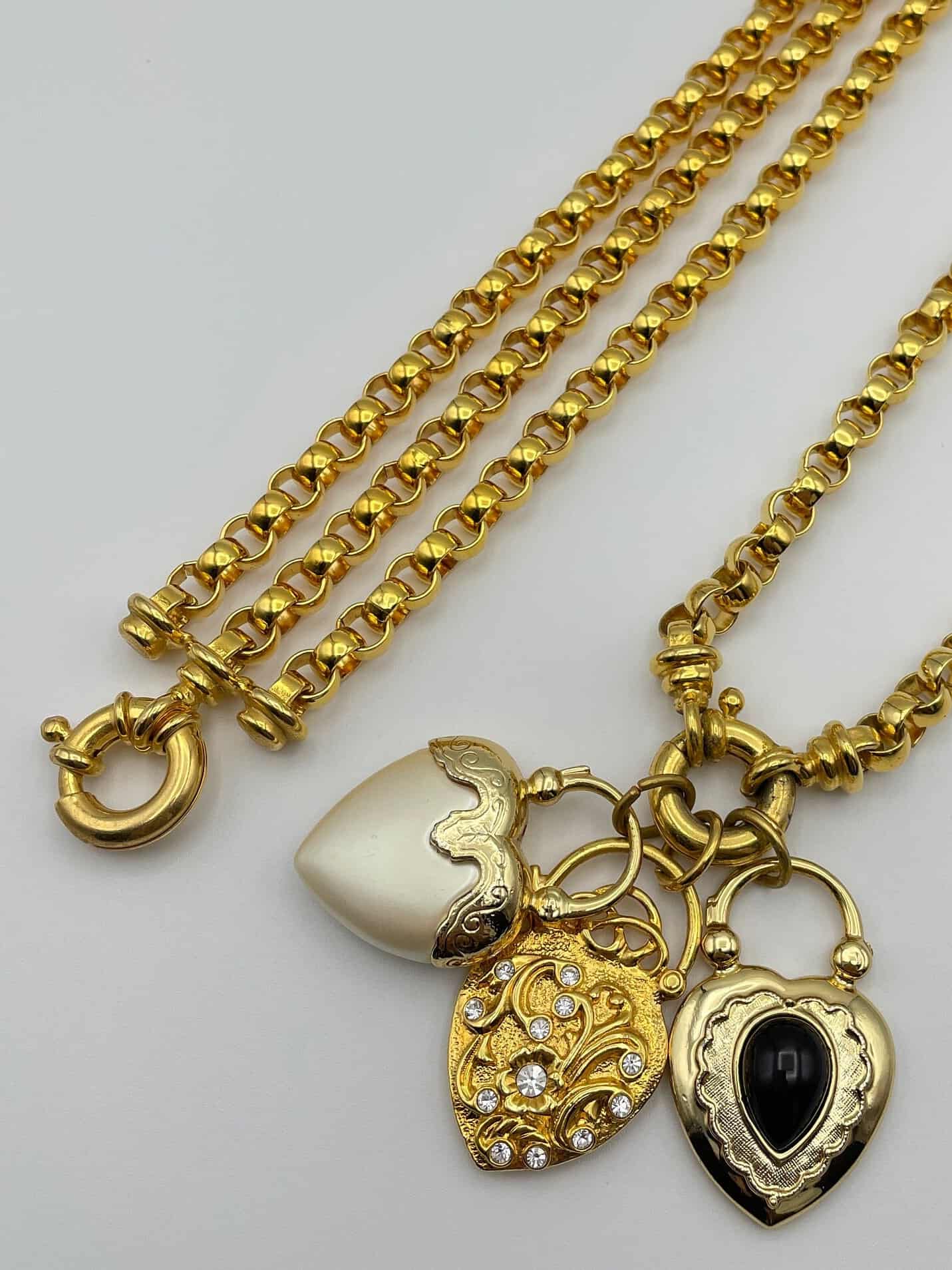 Joan Rivers Gold Tone Mizpah Heart Necklace 18.5